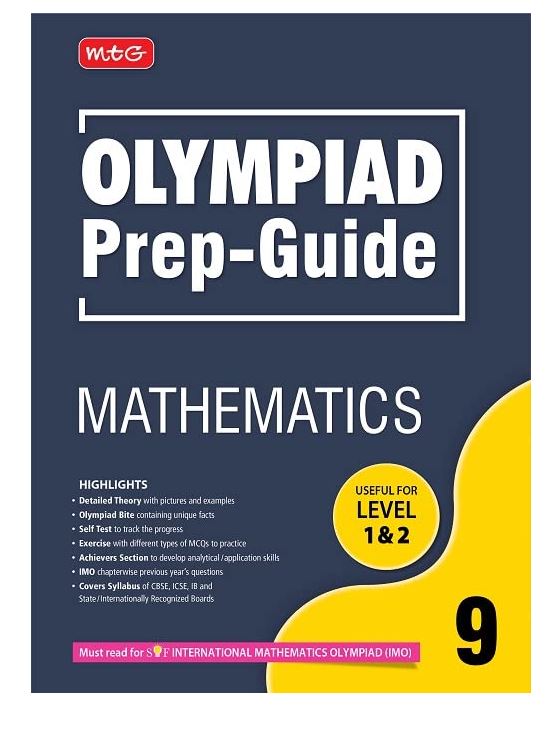MTG Olympiad Prep-Guide Mathematics Class 9 - Detailed Theory, Self Test with IMO Chapterwise Previous Year Question Paper For SOF 2023-24 Exam